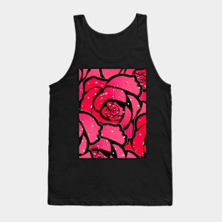 Spring Bloom of Bright Roses Tank Top